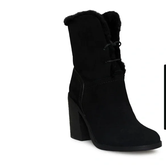 UGG JERENE BLACK BOOTS - size 9.5 - Picture 3 of 10